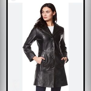 1990s Soft Long Genuine Leather Jacket M